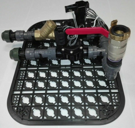 Vormontierte Einheit 1-fach, 25 mm, Magnetventile Rain Bird mit Ventilgitter Schmutzfänger